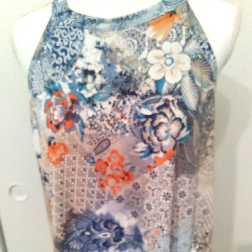 Ladies multi color tank top sz XL